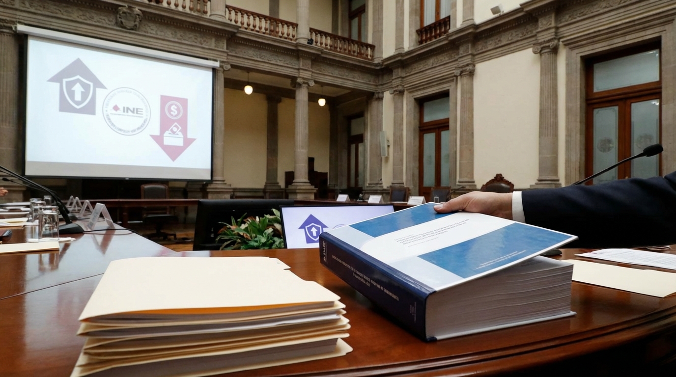 Comisión electoral entrega propuesta de reforma a Sheinbaum en Palacio Nacional