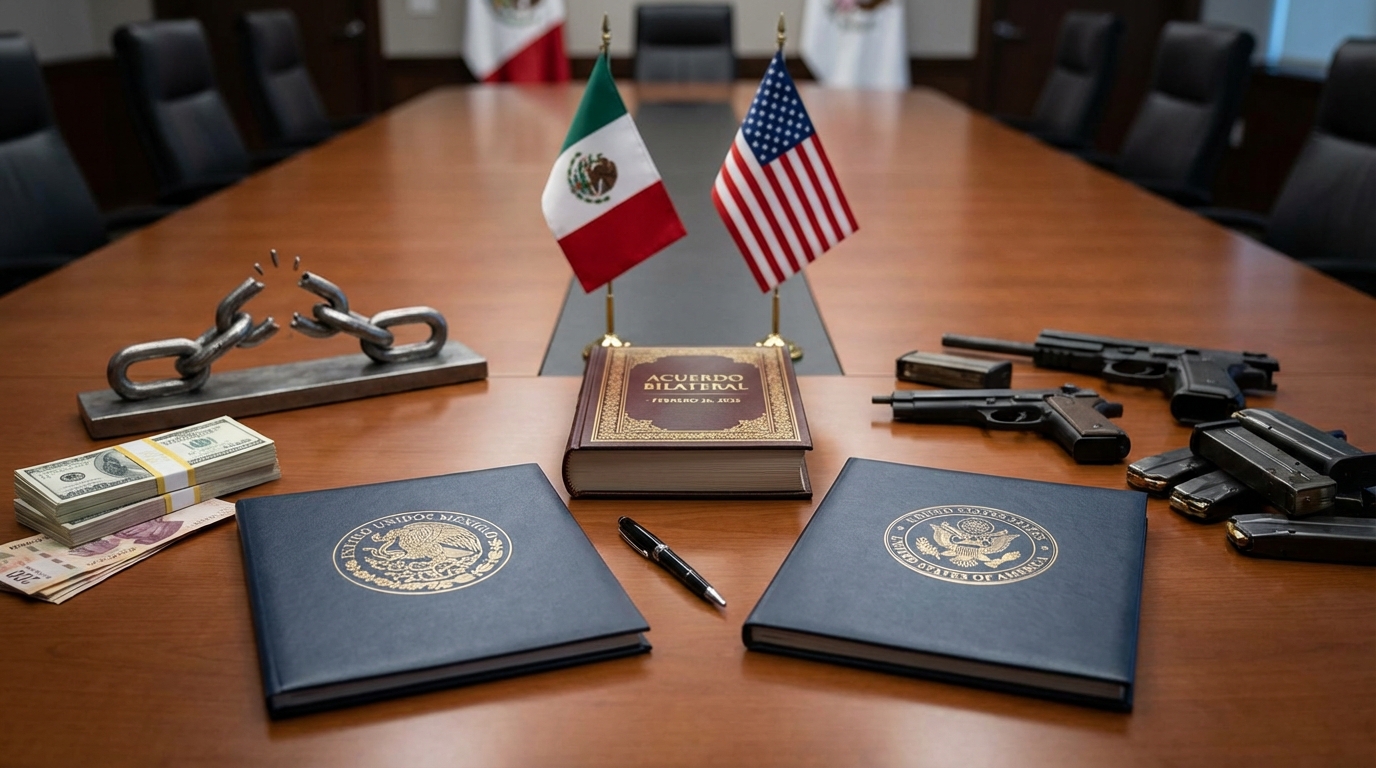 México y EE.UU. firman acuerdo bilateral contra lavado de dinero y tráfico de armas