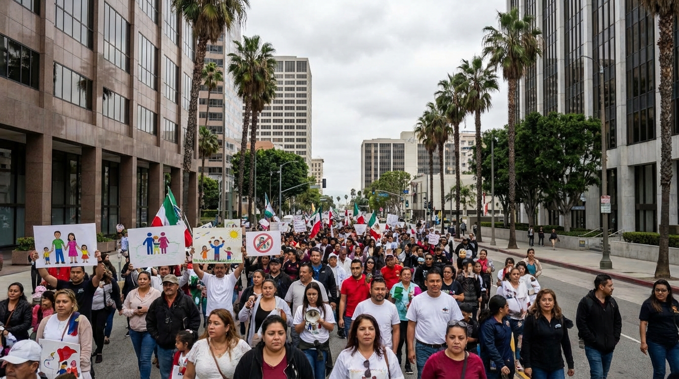 Hispanos en EE.UU. protestan contra planes de deportaciones masivas de Trump