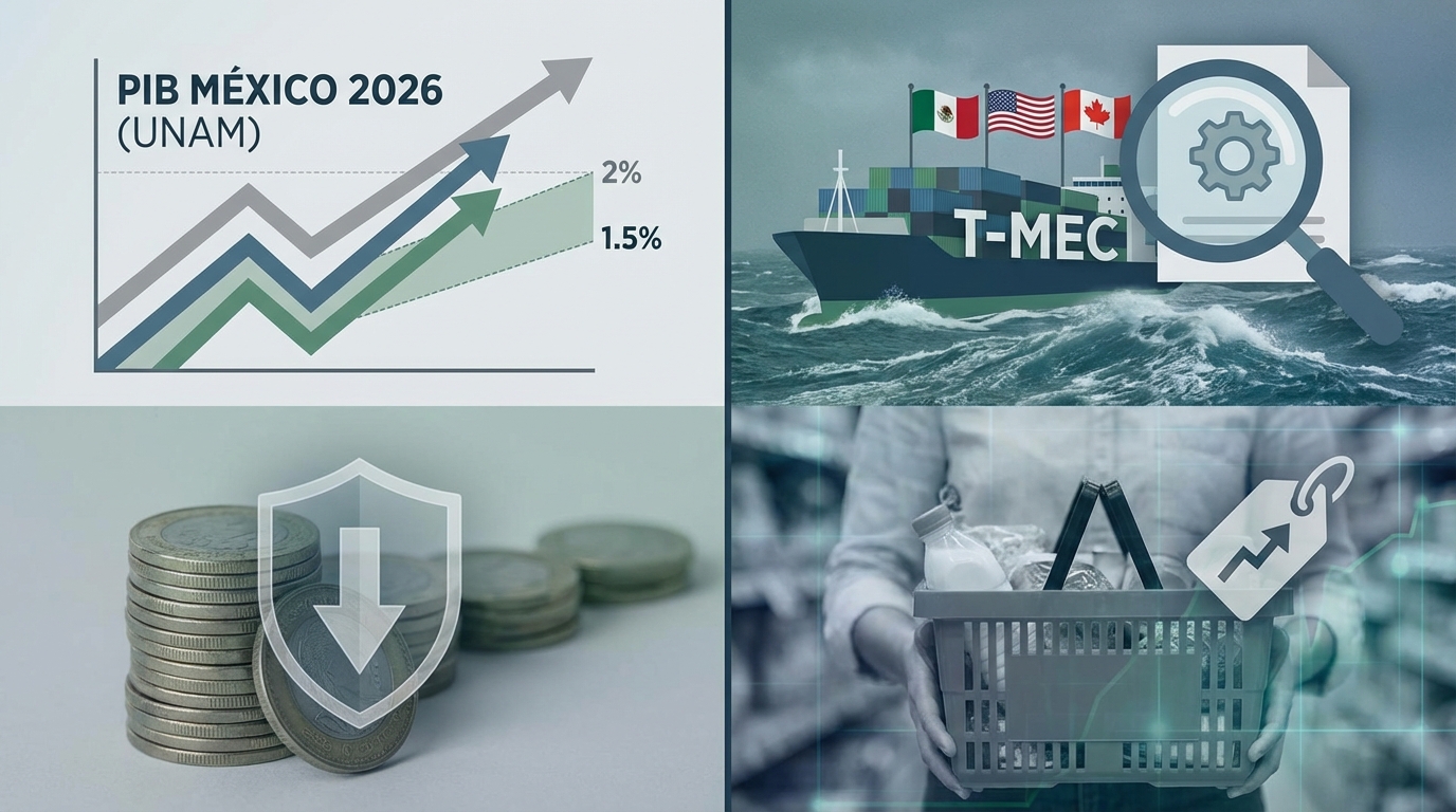 Proyecciones económicas para México en 2026 destacan retos del T-MEC y necesidad de proteger poder adquisitivo