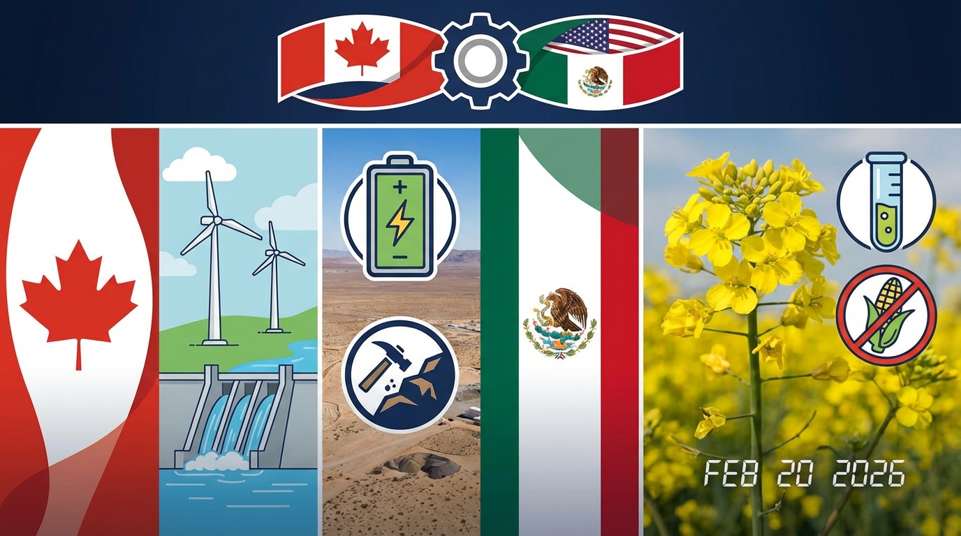Canadá inicia disputas en T-MEC contra México por políticas en energía, litio y canola transgénica