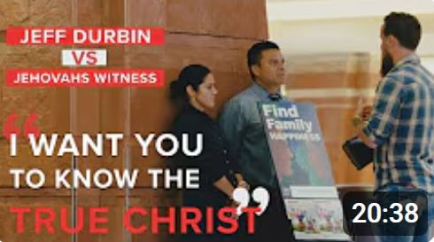 Watch video of pastor Jeff Durbin confronting Jehovah's Witnesses at the airport