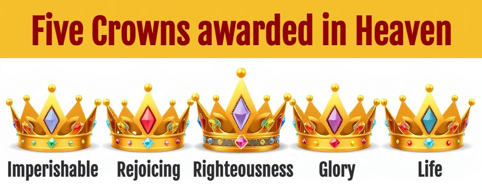 Five crown awarded in heaven