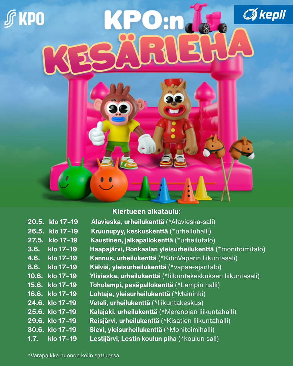 KPO kesäriehan aikataulu
