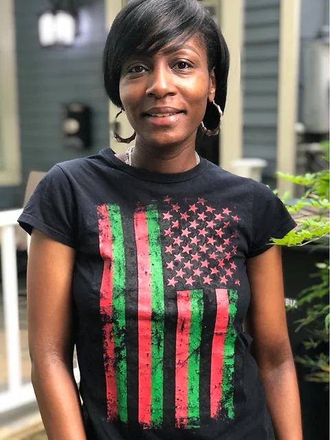 Red Black And Green African American Flag Tee Juneteenth Tee Shopunitees