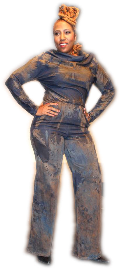 Thumbnail: Long Sleeve Jumpsuit (Reverse Dyed)