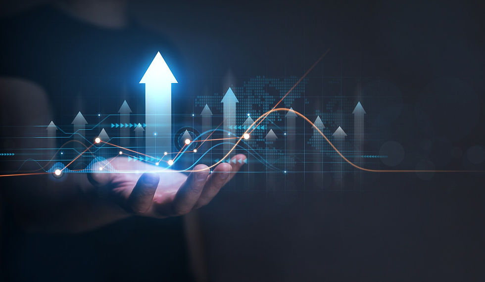 Arrows up, economic growth