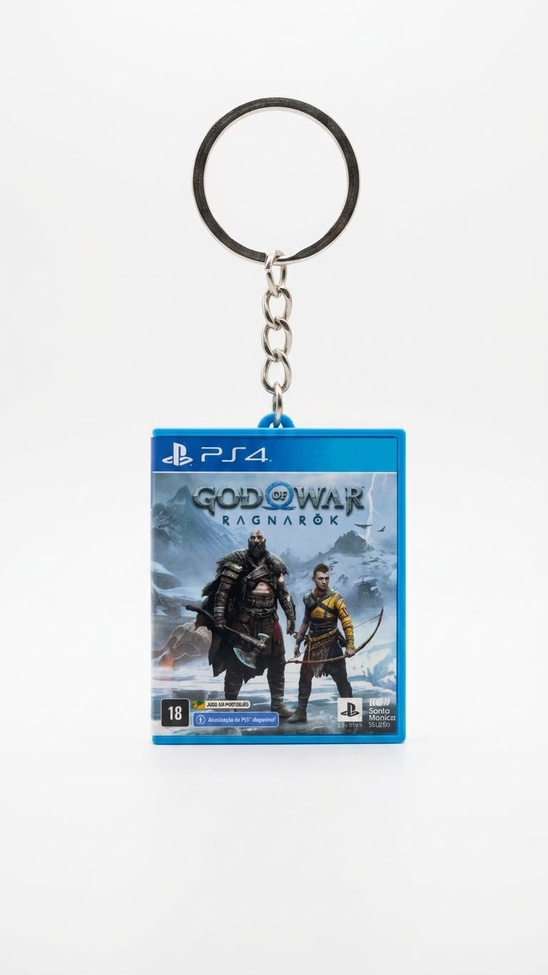 PlayStation Oyun Kutusu Anahtarlık – Mini Oyun Kapağı Anahtarlığı GODRagnarok