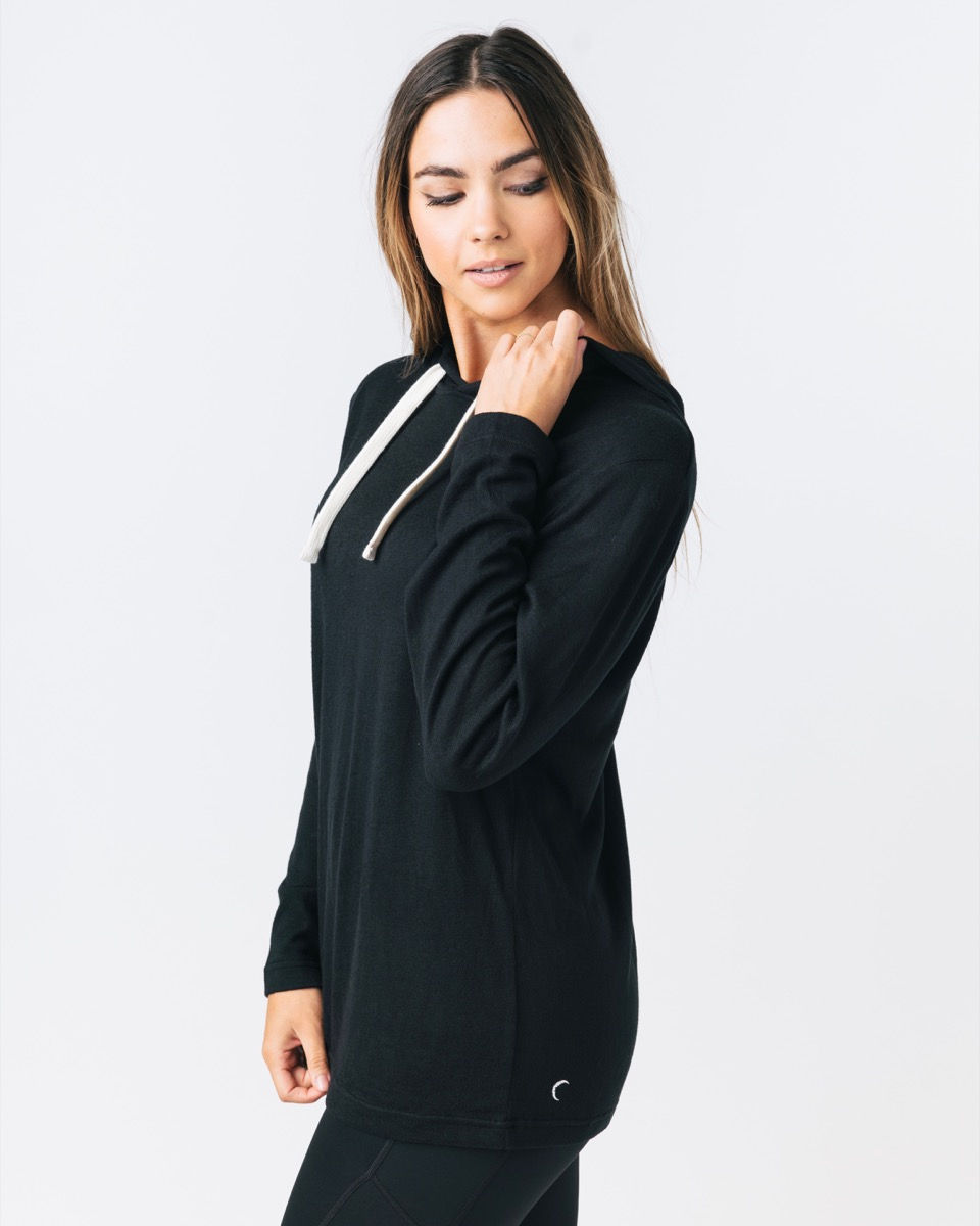 Black Lounge Boyfriend Hoodie
