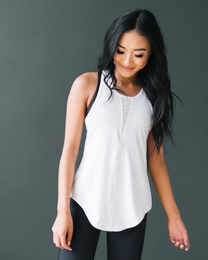 White Effortless Tank-Long