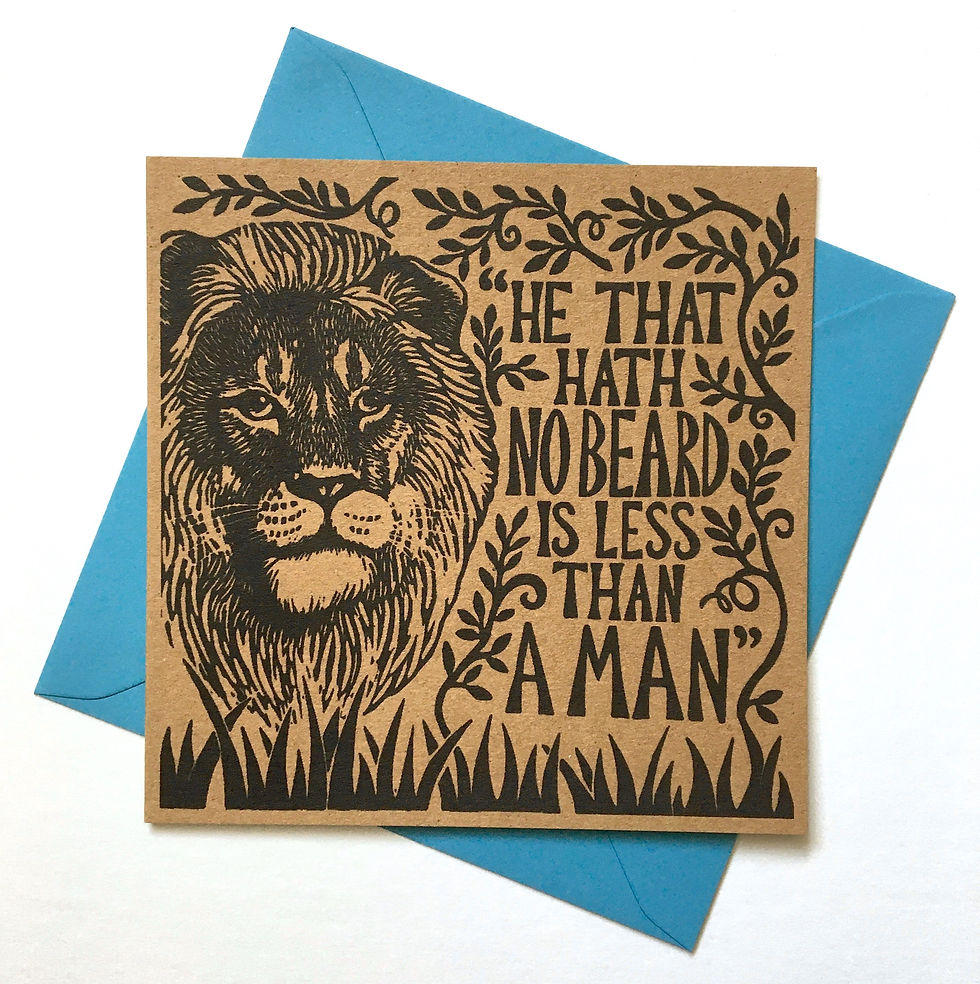 Beard Lion Greeting Card