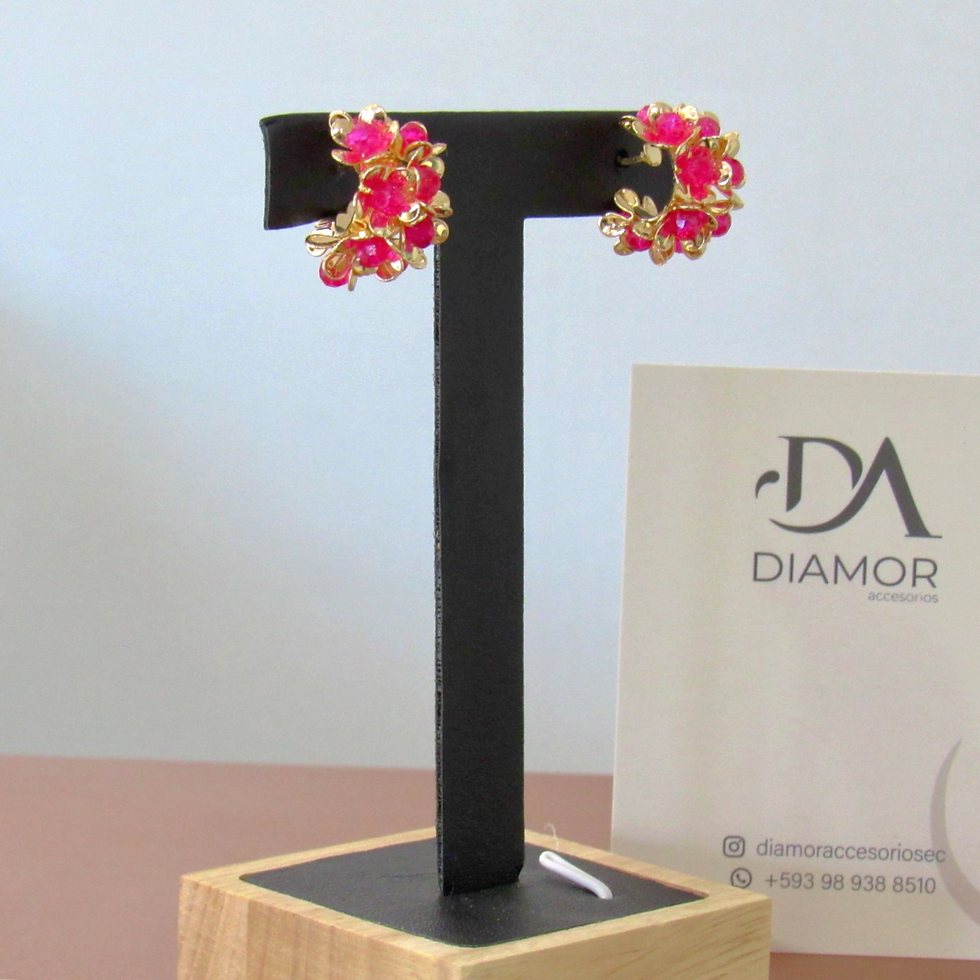 Arete orquídea rosada