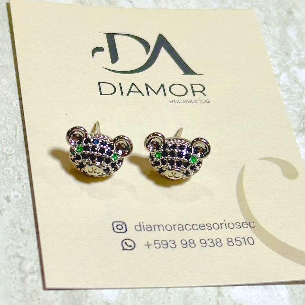 Aretes osos plateados