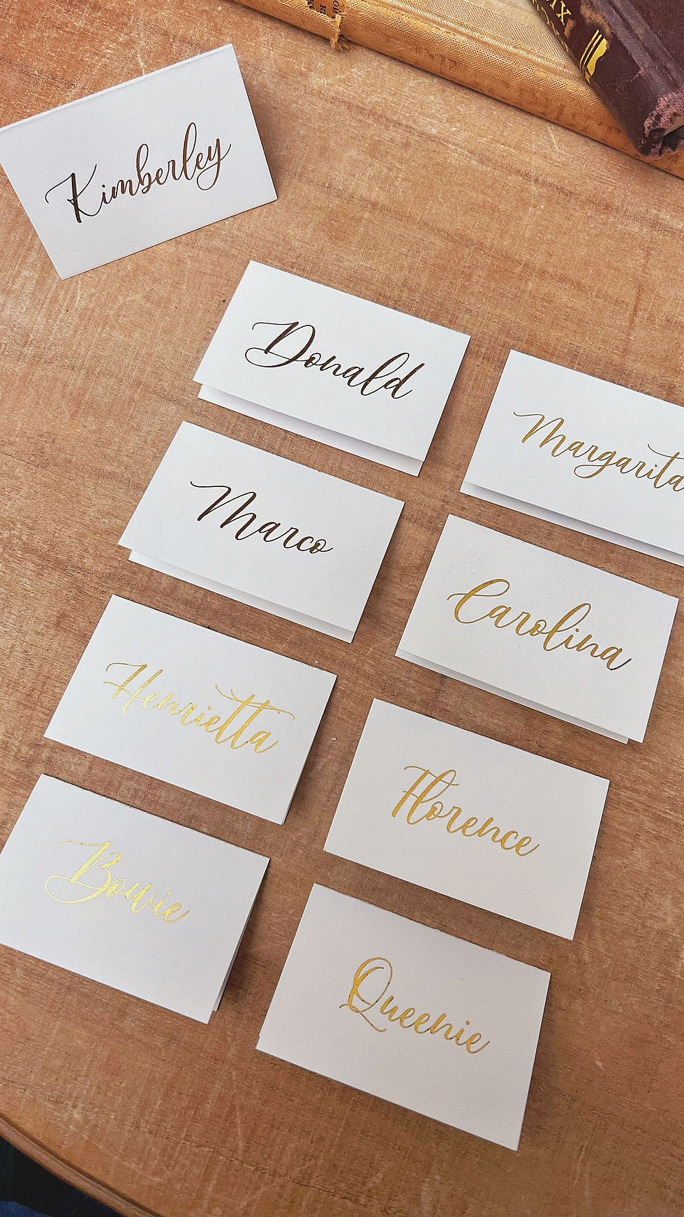 縮圖：【儀式感定制】客製化燙金名字席位卡