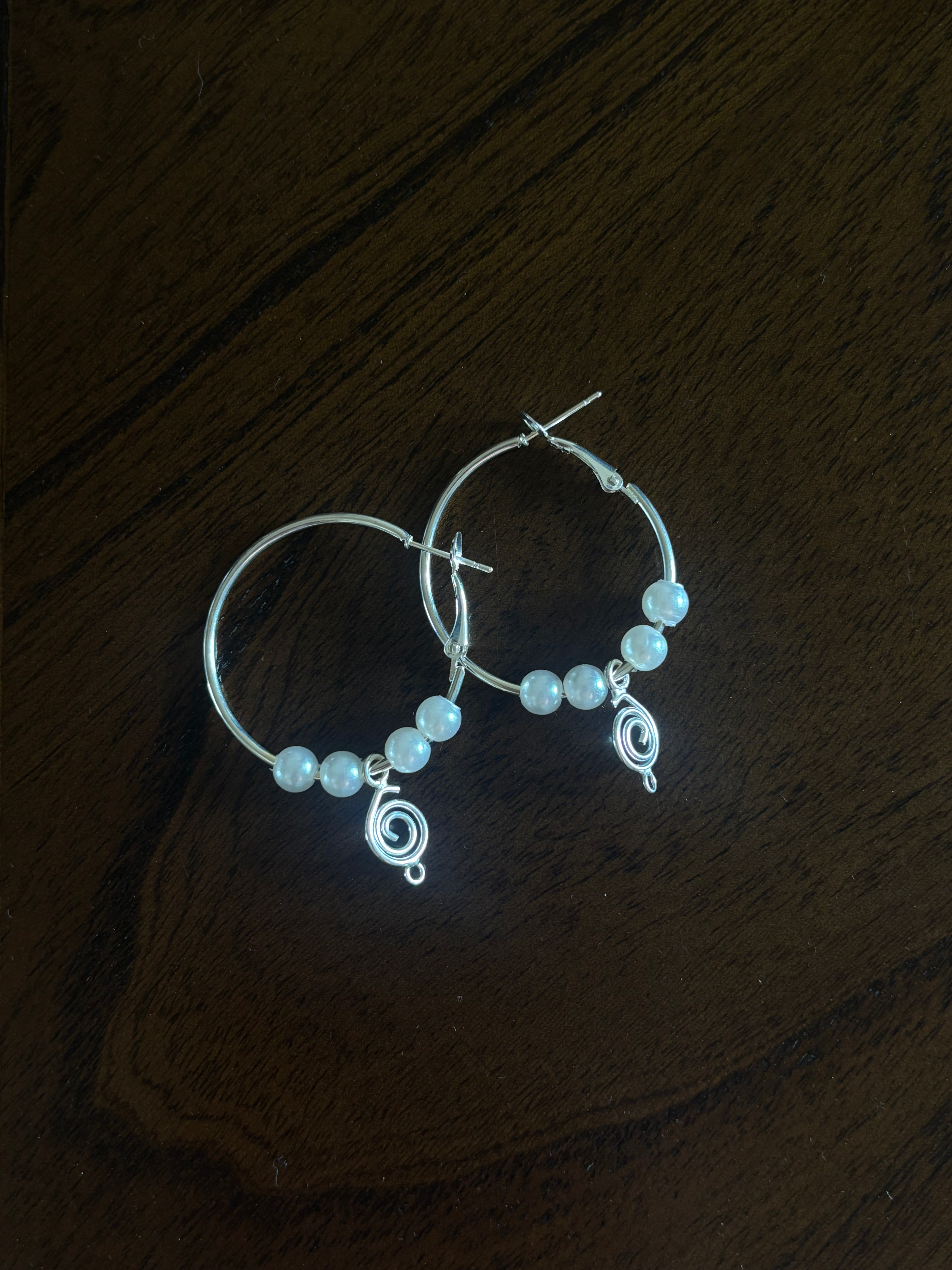 Silver Pearl Earrings