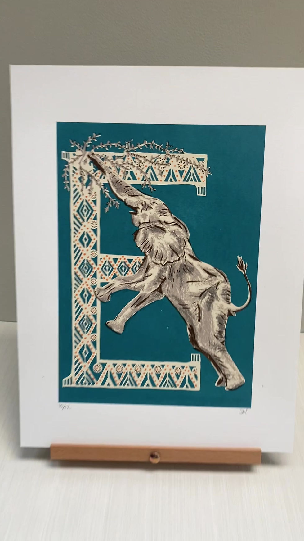 Thumbnail: E for Elephant Screenprint