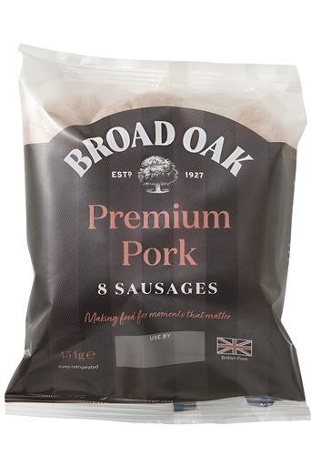 Broad Oak Premium Pork Sausages - 454g