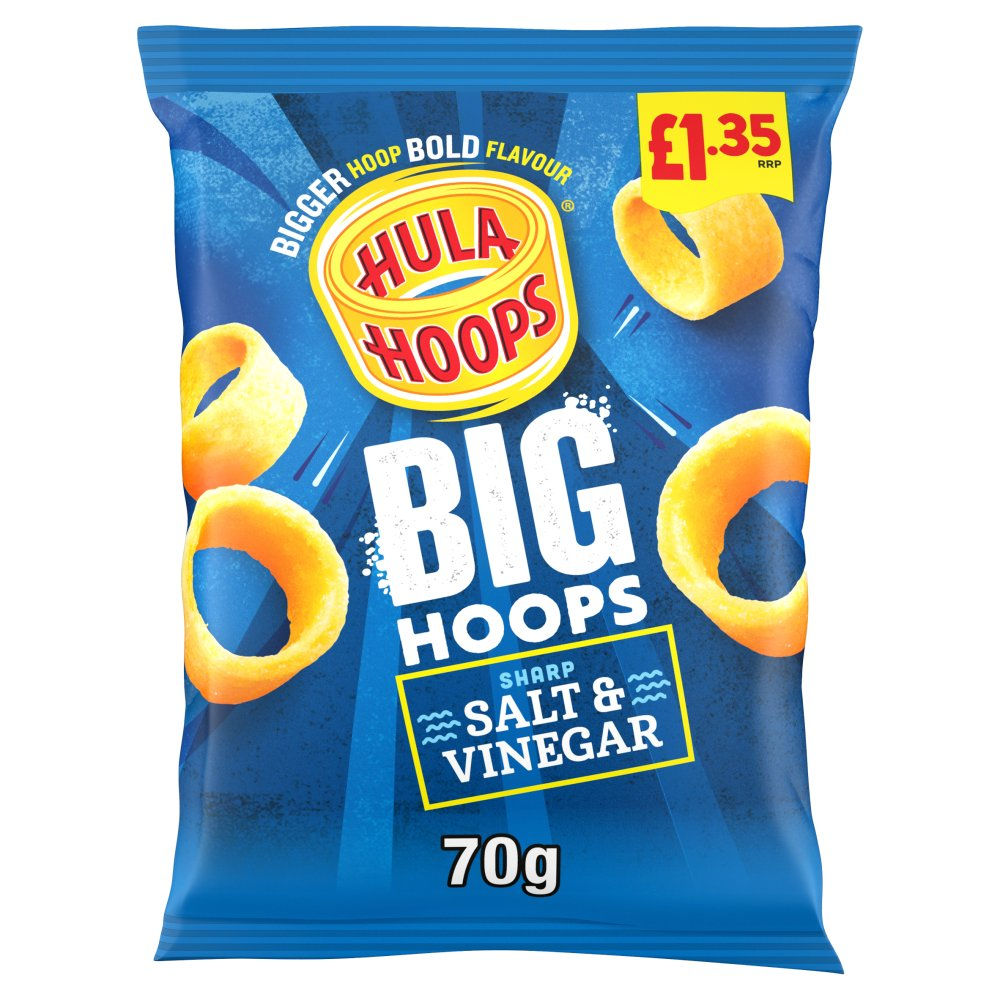 Hoops Big Hoops Salt & Vinegar Crisps 70g