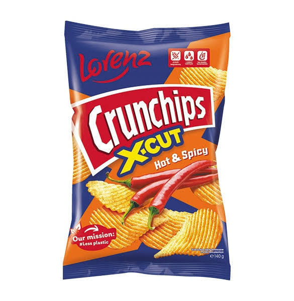 Lorenz Crunchips X-Cut Hot & Spicy 75g