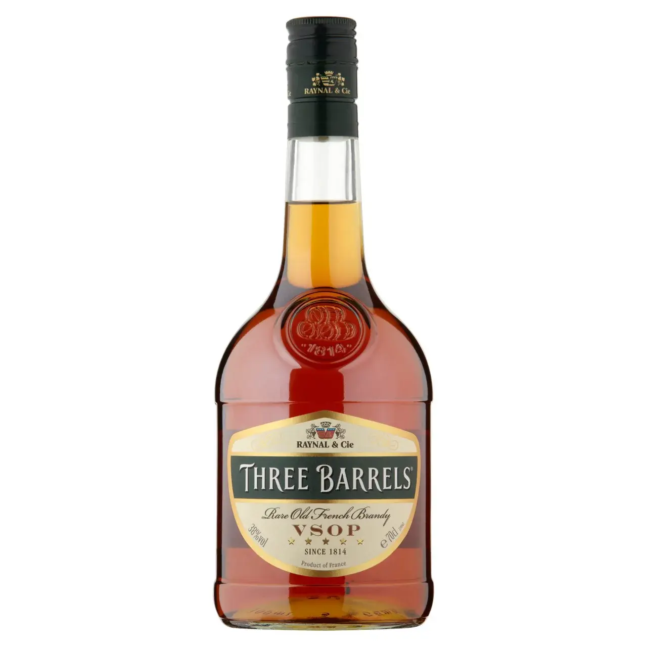 Three Barrels French Brandy 70cl