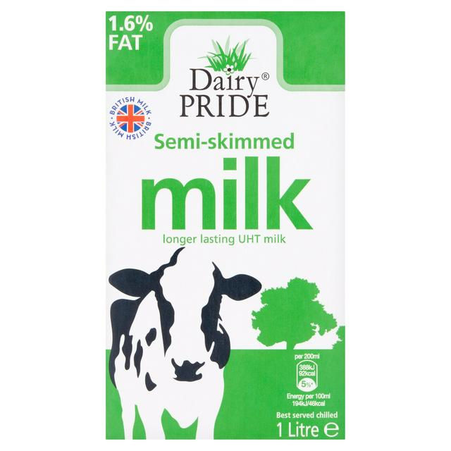 Dairy Pride Semi-Skimmed Longer Lasting UHT Milk 1L