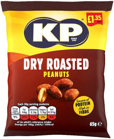 KP Dry Roasted Peanuts 65g