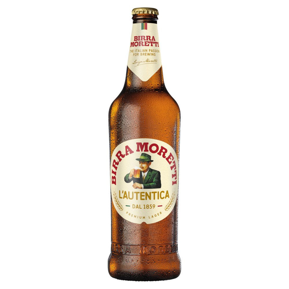 Birra Moretti Premium Lager Beer 4.6% Bottle 660ml