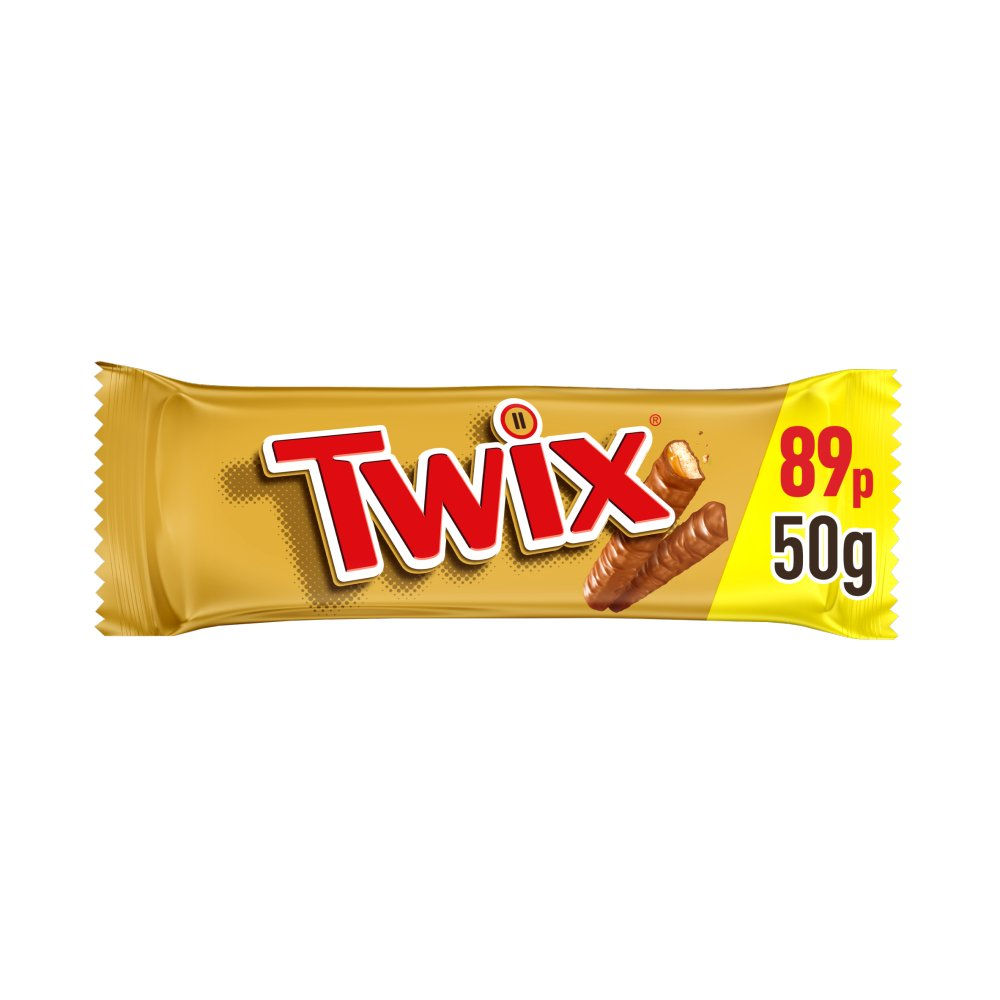 Twix Caramel Biscuit Chocolate Bar 50g