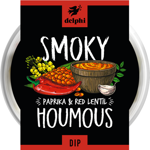 Delphi Dips - Paprika and Lentil Houmous 170g