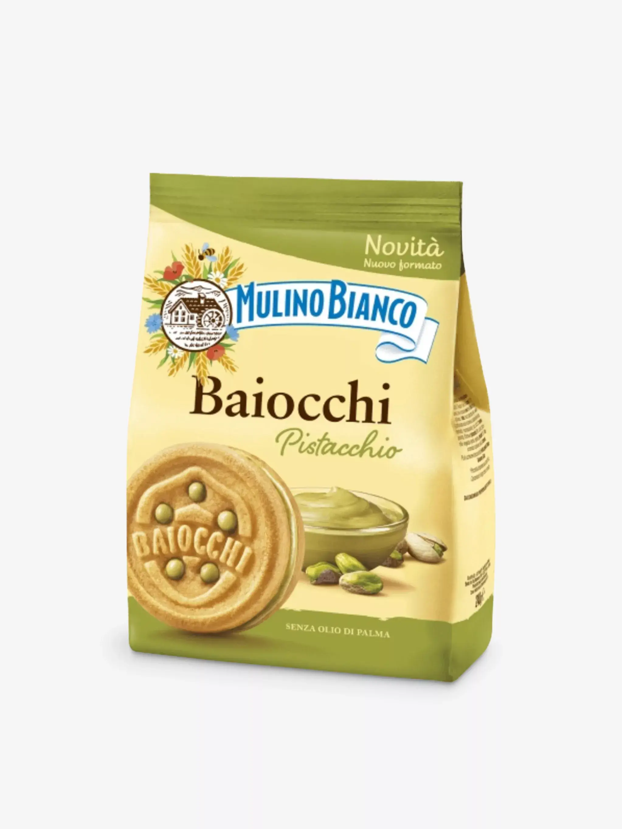 Mulino Bianco Baiocchi Pistacchio Cream Filled Biscuits 240g