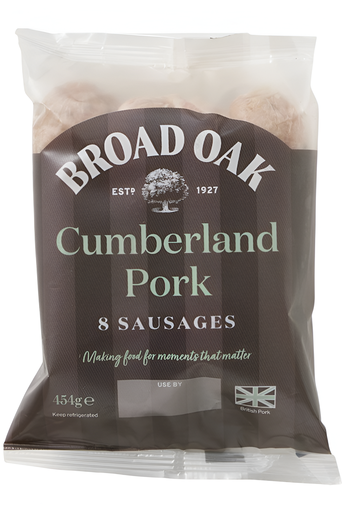 Broad Oak Pork Sausages - Cumberland 454g