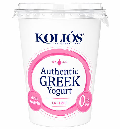 Kolios High Protein Greek Yoghurt - Natural Fat Free 500g