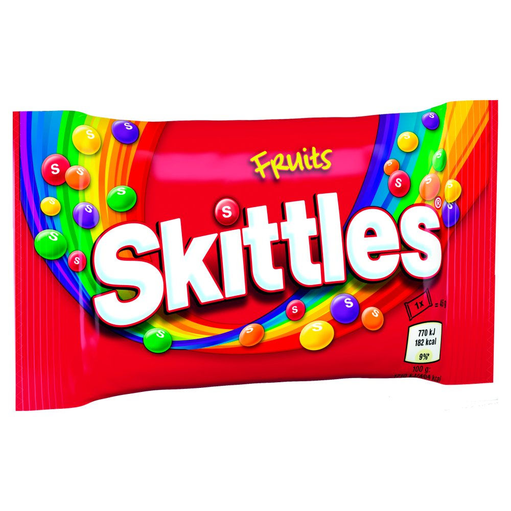 Skittles Chewy Sweets Bag Fruit Flavoured 45g