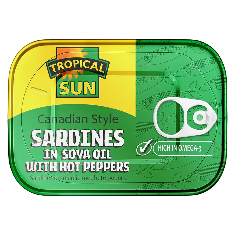 Tropical Sun Canadian Style Sardines in Hot Peppers 106g