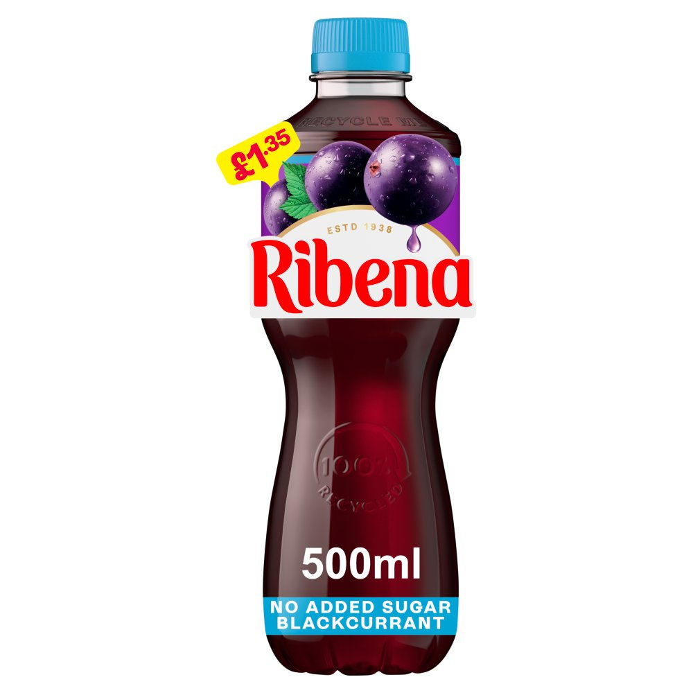 Ribena Blackcurrant No Added Sugar 500ml