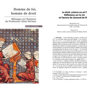 [Publication] Le droit, science ou art ? Réflexions sur la vie et l’œuvre de Léonard de Vinci 