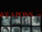 Weapons movie poster featuring eerie suburban street at night”