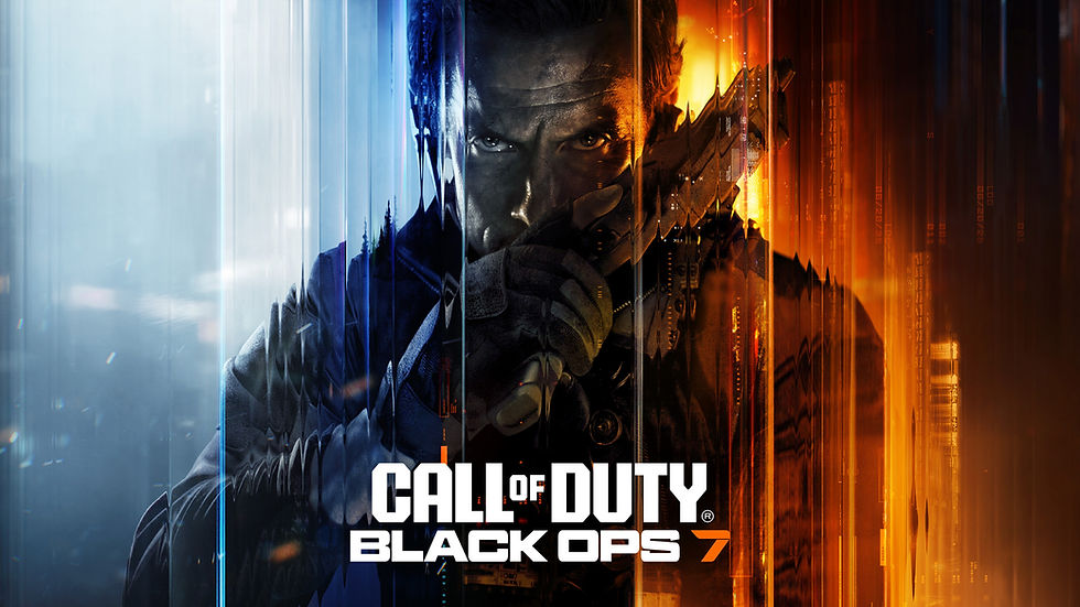 Official promotional art for Call of Duty: Black Ops 7, set for its world premiere reveal at Gamescom Opening Night Live 2025.