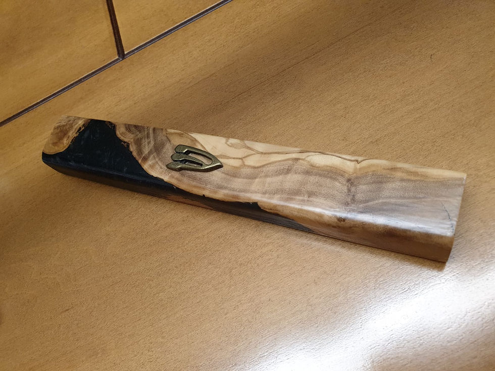 תמונה ממוזערת: מזוזות מעץ בשילוב אפוקסי במבחר גוונים 17.5ס"מ