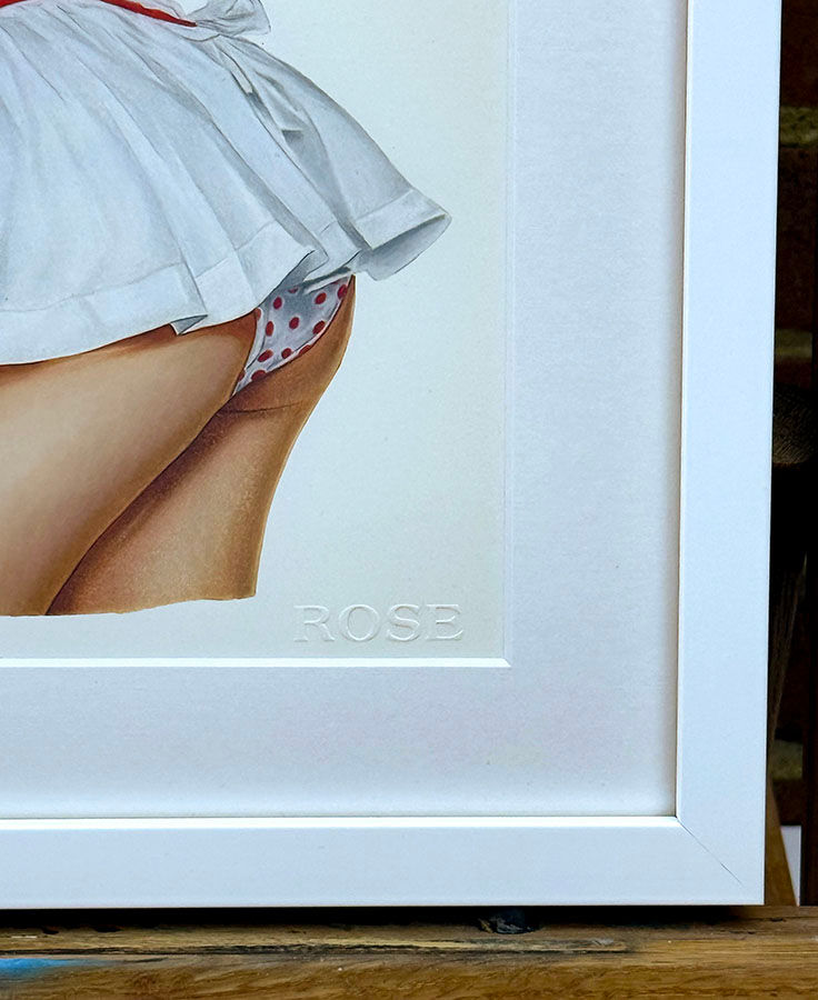 Thumbnail: Original art, Colour pencil Art, Pinup girl Art, for sale, Wall Art & Decor, Artist Michael Rose