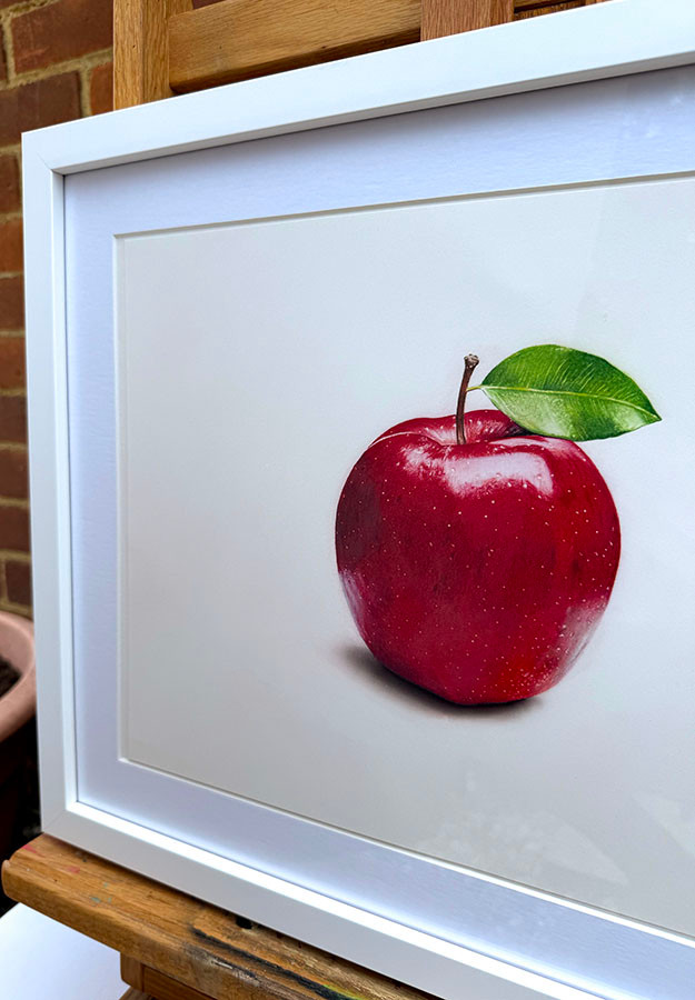 Thumbnail: Original art, 3D Colour pencil Art, Apple Art, for sale, Wall Art & Decor, Artist Michael Rose