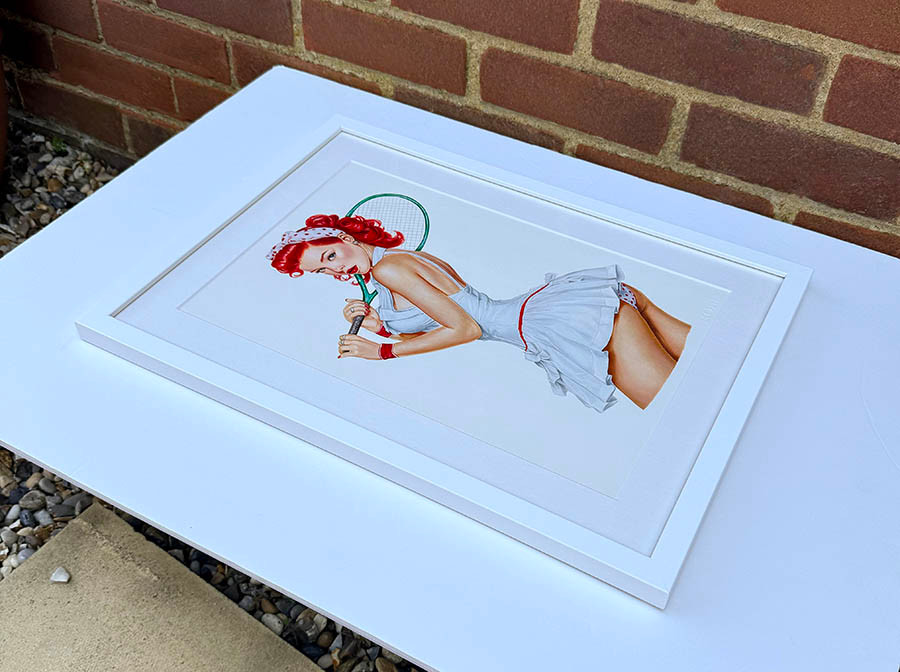 Original art, Colour pencil Art, Pinup girl Art, for sale, Wall Art & Decor, Artist Michael Rose