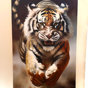 Tiger Painting by Michael Rose, 
best realism artist uk, 
Potters Bar, Barnet, North London, Hertfordshire, Artist, arts, award winning, oil painting, Tiger Portrait, 