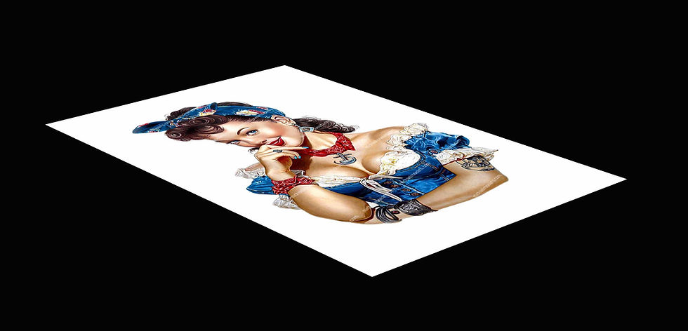Thumbnail: Pinup girl, Prints, for sale, Wall Art & Decor, Michael Rose
