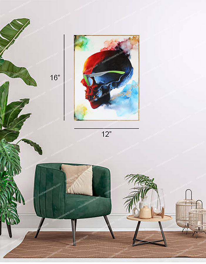 Thumbnail: Skull Art, Wall Art & Decor, Mixed Media Wall Art, Digital Art, Michael Rose Arts