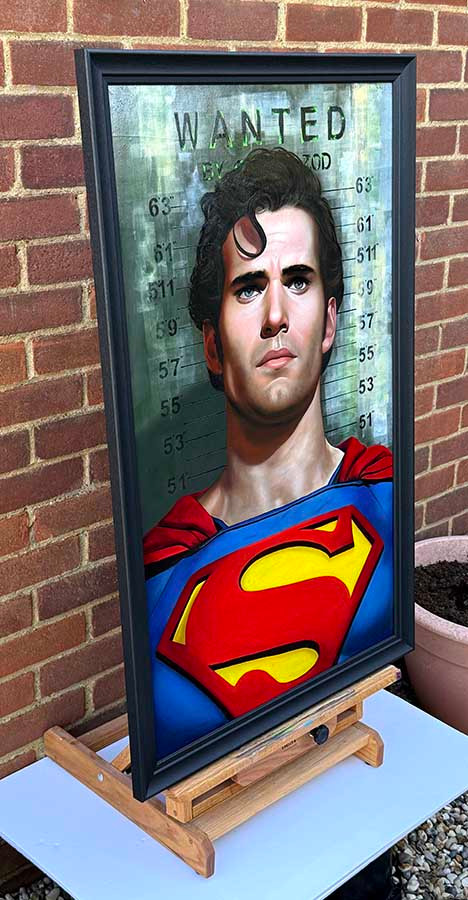 Thumbnail: Original art, Oil painting Art, Acrylic painting, Super man Art, for sale, Wall Art & Decor, Artist Michael Rose