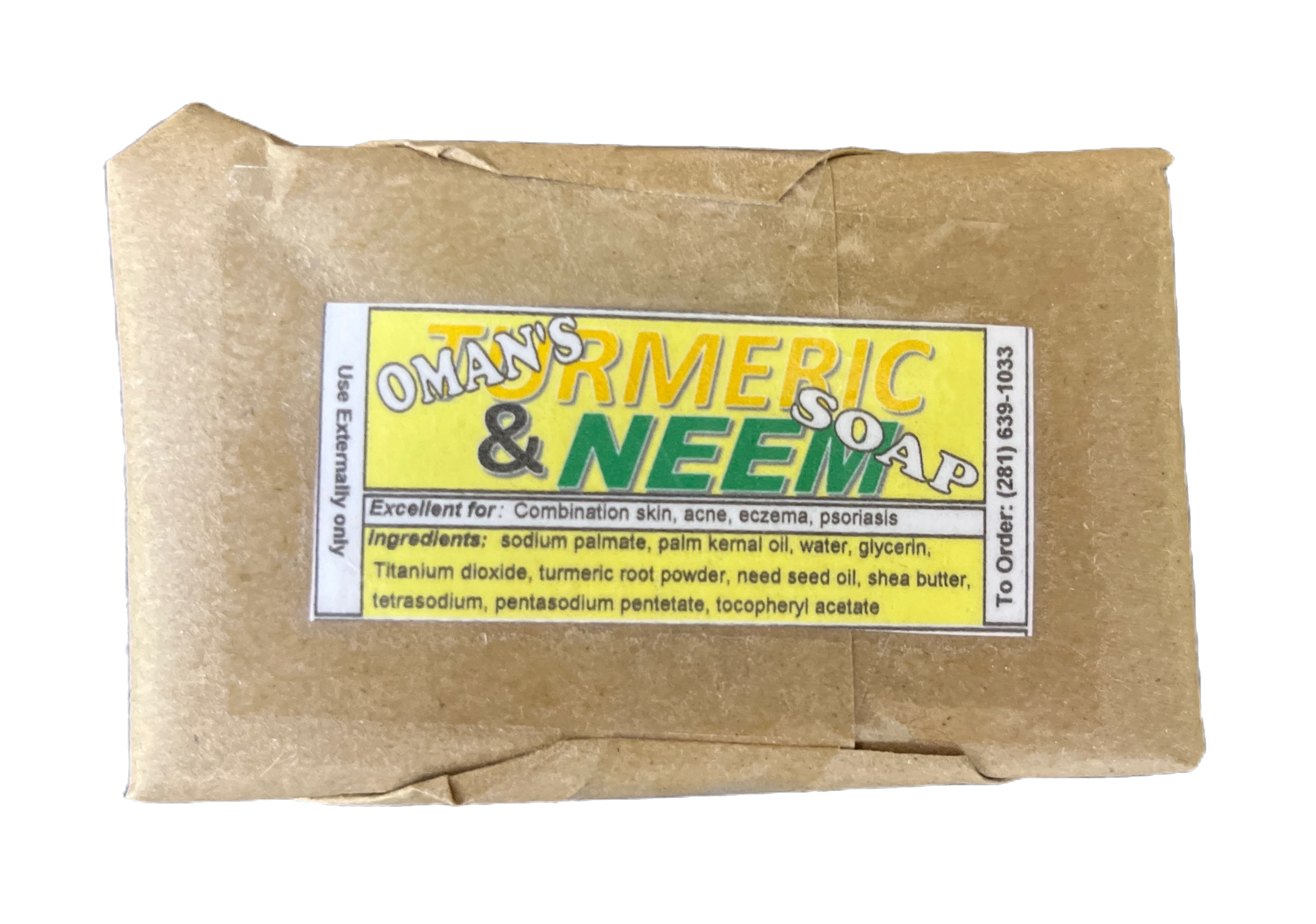 Jabón de cúrcuma y neem de Omán