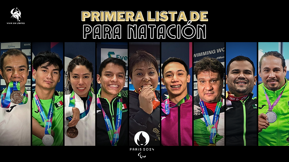 PRIMERA LISTA DE PARA NATACIÓN RUMBO A PARÍS 2024