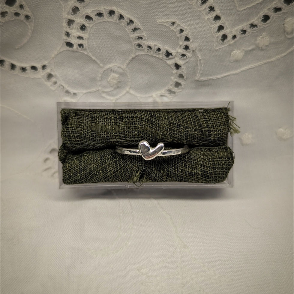 Thumbnail: Melted heart textured band .925