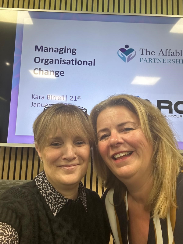 My client, Laura, and me